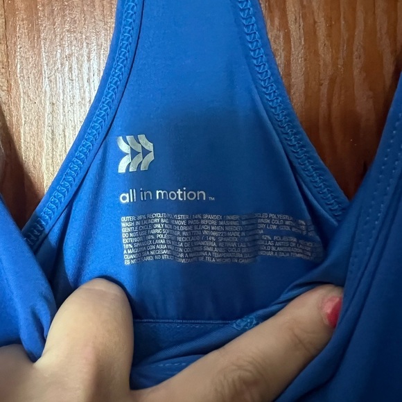 All in Motion Vibrant Blue Strapless Dress Built in Shorts Small - Picture 2 of 5